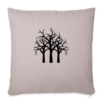 Trees Bare Winter Autumn Forest Halloween Silhouette - Sofa pillowcase 17,3'' x 17,3'' (45 x 45 cm) - light taupe - Front