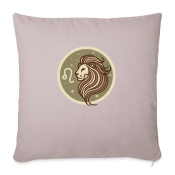 Design « Majesté dorée » - Housse de coussin décorative 45 x 45 cm - taupe clair - Devant