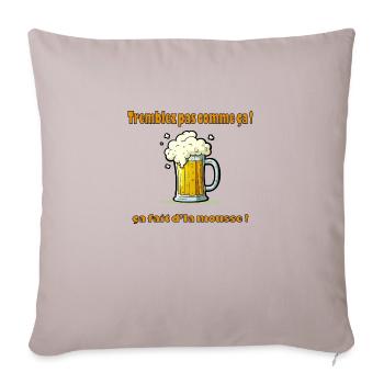 tremblez - Housse de coussin décorative 45 x 45 cm - taupe clair - Devant