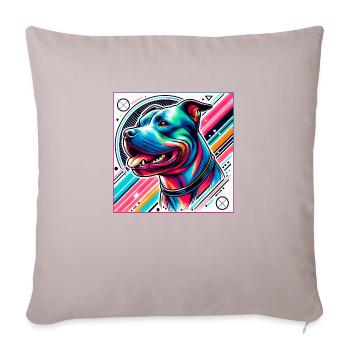 Dog profile - Sofa pillowcase 17,3'' x 17,3'' (45 x 45 cm) - light taupe - Front