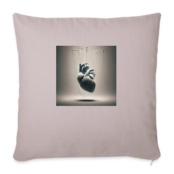 The threads of emotions - Sofa pillowcase 17,3'' x 17,3'' (45 x 45 cm) - light taupe - Front