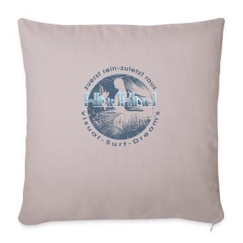 Rêve de surf visuel - Housse de coussin décorative 45 x 45 cm - taupe clair - Devant