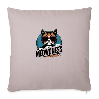 Lunettes de soleil Miaou Chat - Housse de coussin décorative 45 x 45 cm - taupe clair - Devant
