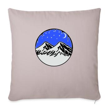 Starry sky mountains - Sofa pillowcase 17,3'' x 17,3'' (45 x 45 cm) - light taupe - Front