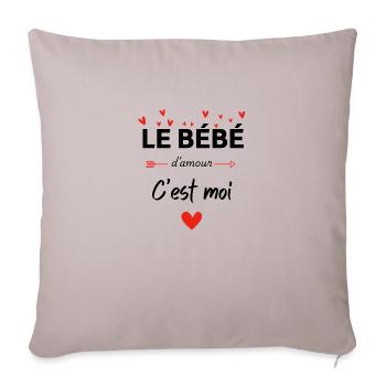 The Love Baby Is Me - Matching Mom - Sofa pillowcase 17,3'' x 17,3'' (45 x 45 cm) - light taupe - Front