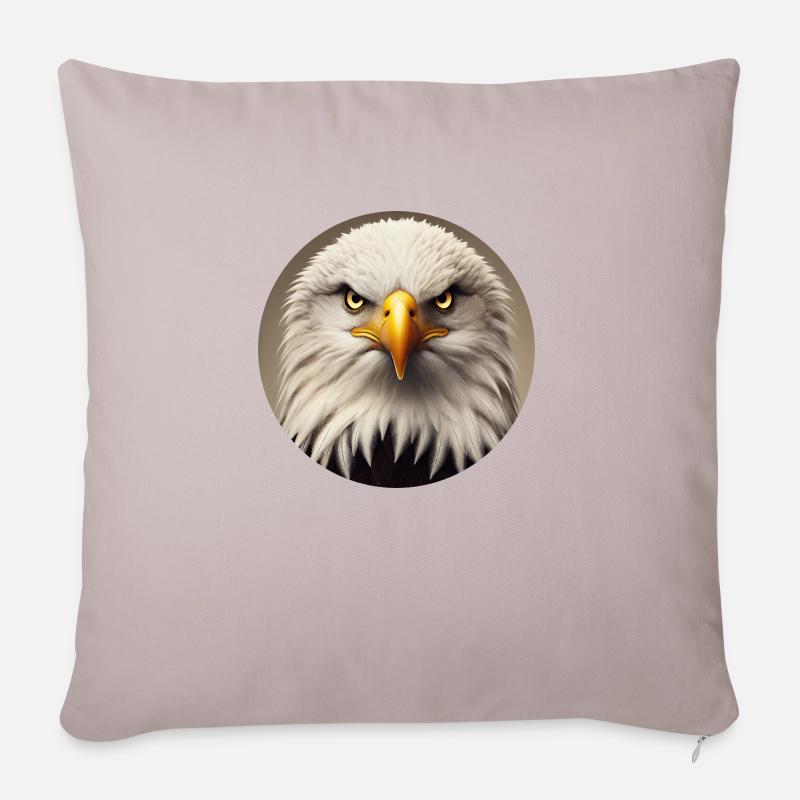 Weißkopfseeadler - Sofakissenbezug 45 x 45 cm - helles Taupe