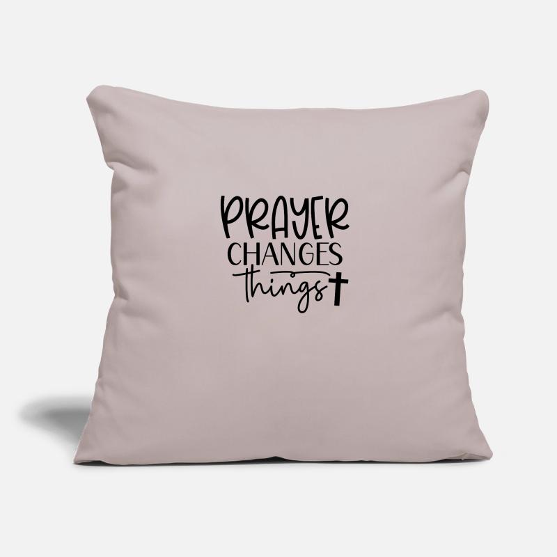 Prayer changes Sofa pillowcase 17,3'' x 17,3'' (45 x 45 cm)