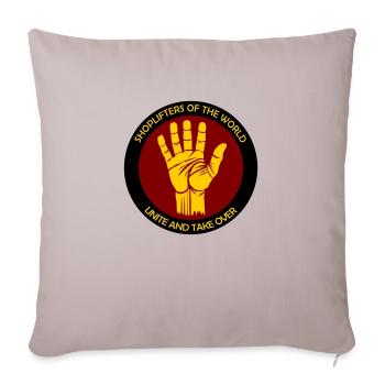 Shoplifters unite! - Sofa pillowcase 17,3'' x 17,3'' (45 x 45 cm) - light taupe - Front