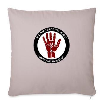 Shoplifters unite! - Sofa pillowcase 17,3'' x 17,3'' (45 x 45 cm) - light taupe - Front
