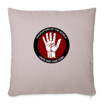 Shoplifters unite! - Sofa pillowcase 17,3'' x 17,3'' (45 x 45 cm) - light taupe - Front