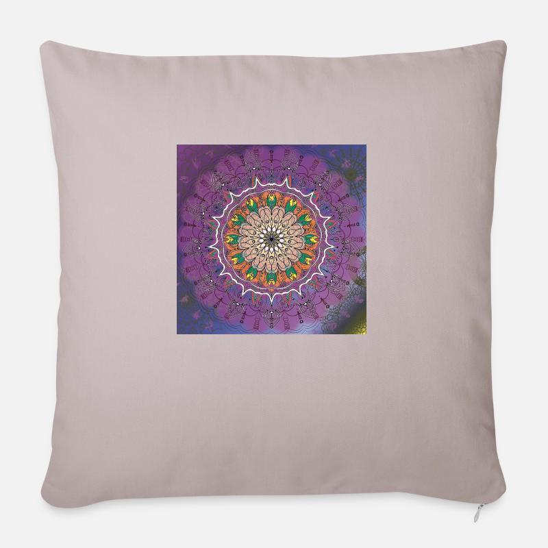 Mandala - Sofakissenbezug 45 x 45 cm - helles Taupe