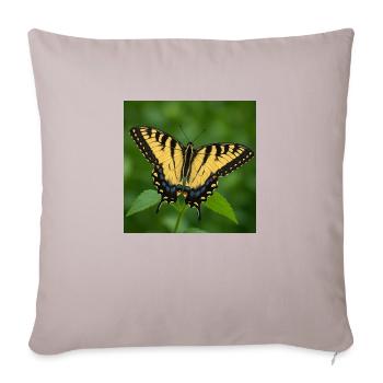 Eastern Tiger swallowtail - Sofa pillowcase 17,3'' x 17,3'' (45 x 45 cm) - light taupe - Front