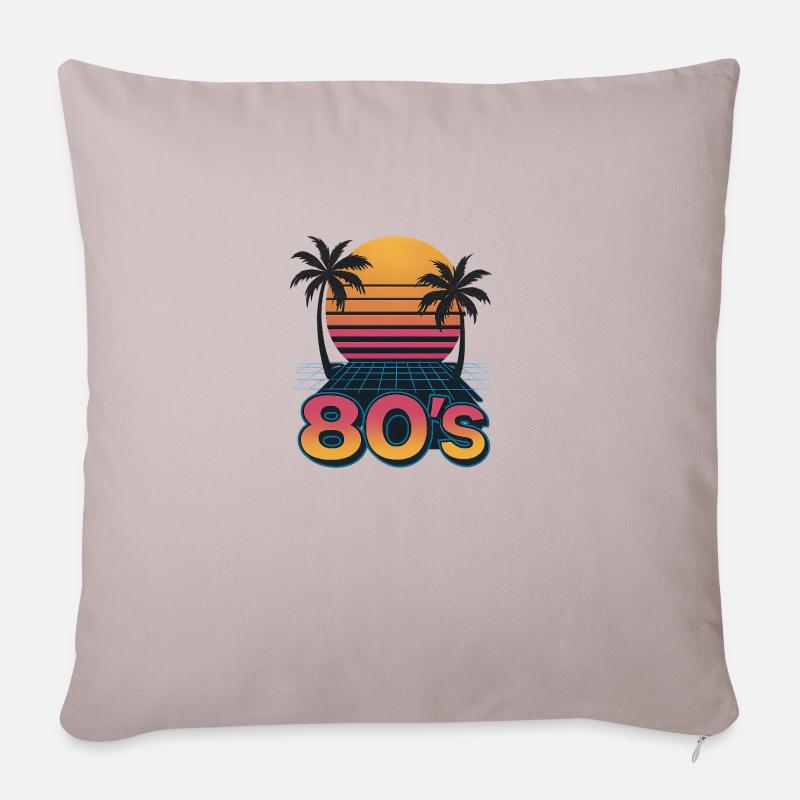80‘s - Sofakissenbezug 45 x 45 cm - helles Taupe