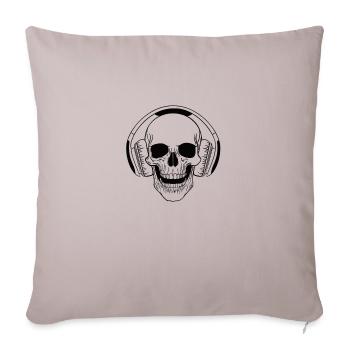 Crâne - Housse de coussin décorative 45 x 45 cm - taupe clair - Devant