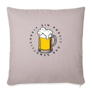 Ein Prosit der Gemütlichkeit - Housse de coussin décorative 45 x 45 cm - taupe clair - Devant