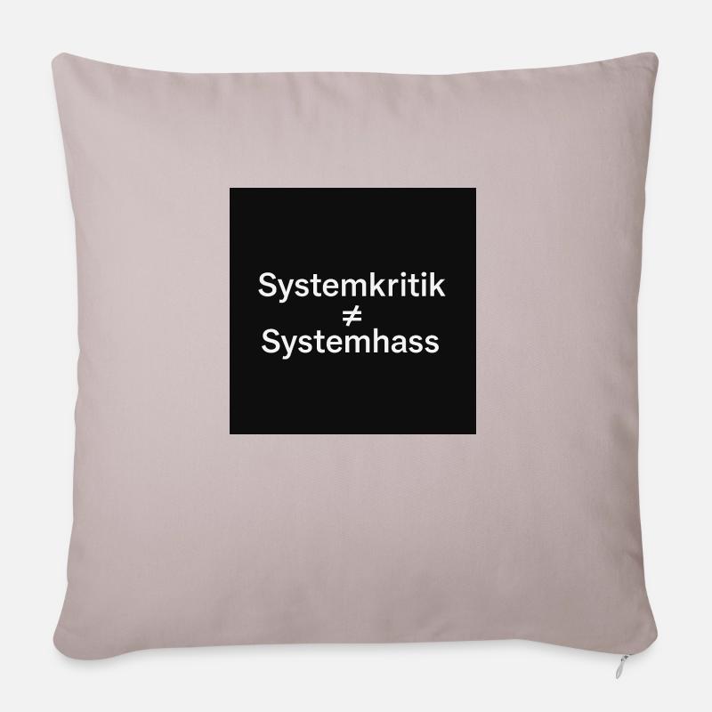 Kritik am System - Sofakissenbezug 45 x 45 cm - helles Taupe