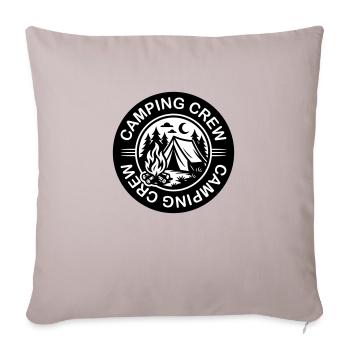 Camping Crew Tent Campfire - Sofa pillowcase 17,3'' x 17,3'' (45 x 45 cm) - light taupe - Front
