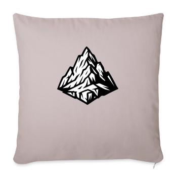 Berg Gipfel Symbol - Sofakissenbezug 45 x 45 cm - helles Taupe - Vorne