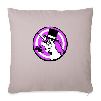 Licorne Sir Gentleman Mr. Rich Monocle Chapeau haut de forme - Housse de coussin décorative 45 x 45 cm - taupe clair - Devant