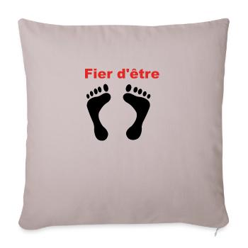 Fier d'être pied-noir - Housse de coussin décorative 45 x 45 cm - taupe clair - Devant