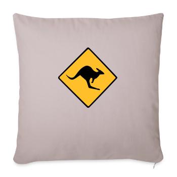Roadsign Känguruh - Sofakissenbezug 45 x 45 cm - helles Taupe - Vorne