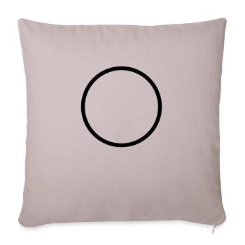 circle outline - Sofa pillowcase 17,3'' x 17,3'' (45 x 45 cm) - light taupe - Front