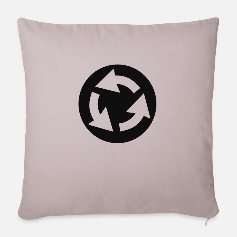 Circle,Arrow - Sofa pillowcase 17,3'' x 17,3'' (45 x 45 cm) - light taupe