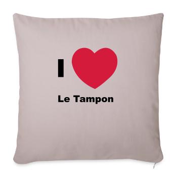 i love the tampon - Sofa pillowcase 17,3'' x 17,3'' (45 x 45 cm) - light taupe - Front