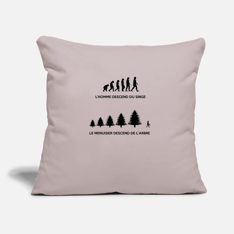 Evolution du menuisier Housse de coussin décorative 45 x 45 cm