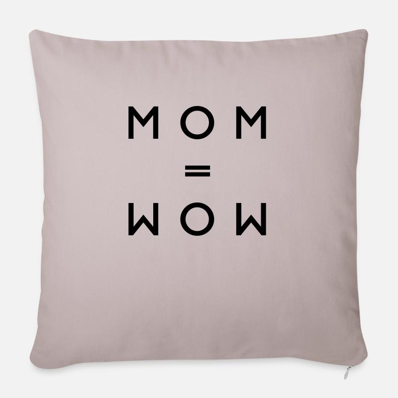 MOM - WOW - Sofakissenbezug 45 x 45 cm - helles Taupe
