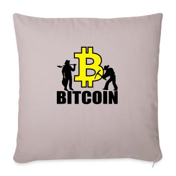 Bitcoin Satoshi Nakamoto - Sofakissenbezug 45 x 45 cm - helles Taupe - Vorne