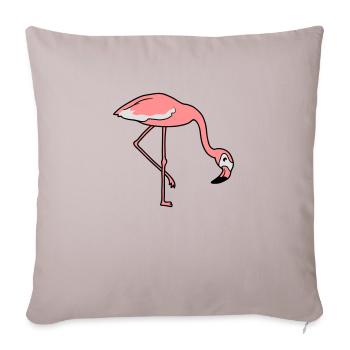 essen trinken beugen unten flamingo clipart comic - Sofakissenbezug 45 x 45 cm - helles Taupe - Vorne