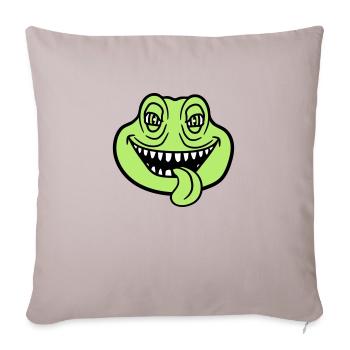 face head monster boese snake dangerous la - Sofa pillowcase 17,3'' x 17,3'' (45 x 45 cm) - light taupe - Front