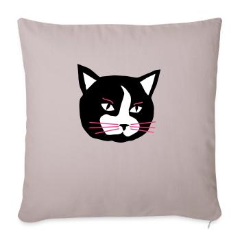 Cat - Sofakissenbezug 45 x 45 cm - helles Taupe - Vorne