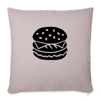 Burger - Housse de coussin décorative 45 x 45 cm - taupe clair - Devant