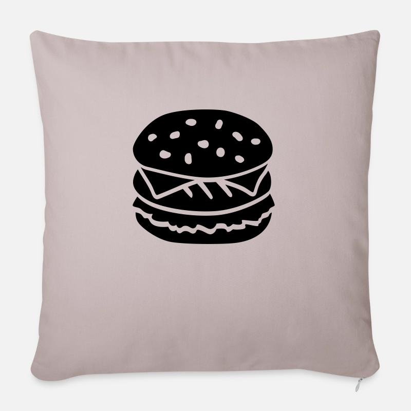 Burger - Sofakissenbezug 45 x 45 cm - helles Taupe