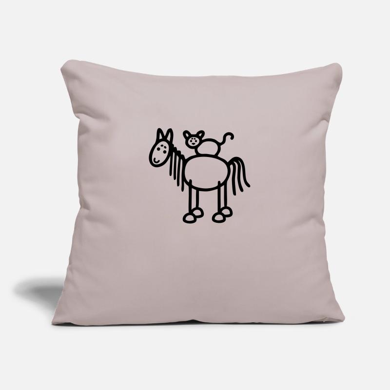 Pferd & Katze Sofakissenbezug 45 x 45 cm