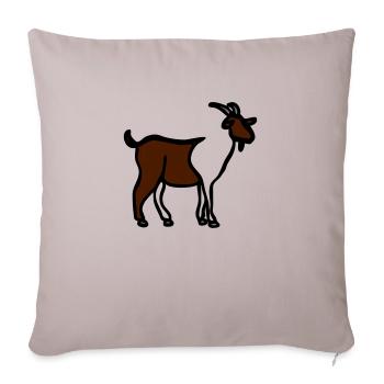 Goat - Line Art - Choose your color - Sofakissenbezug 45 x 45 cm - helles Taupe - Vorne