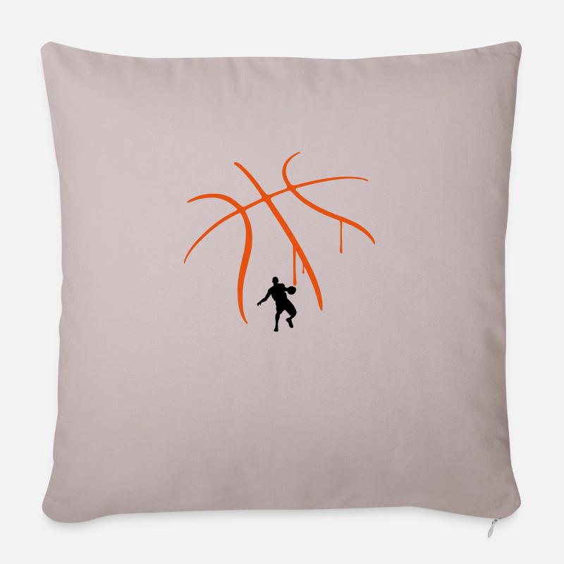 Basketball - Sofakissenbezug 45 x 45 cm - helles Taupe