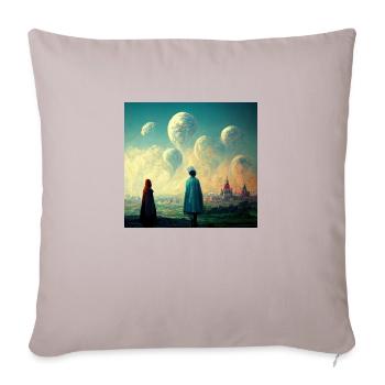Never walk alone - Sofakissenbezug 45 x 45 cm - helles Taupe - Vorne