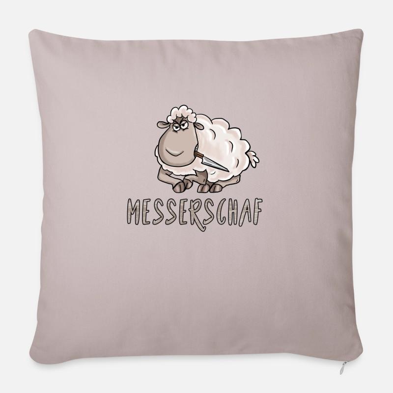 messerschaf - Sofakissenbezug 45 x 45 cm - helles Taupe