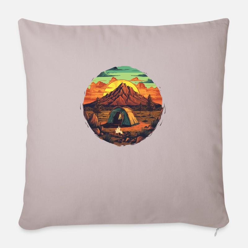 Camping - Sofakissenbezug 45 x 45 cm - helles Taupe