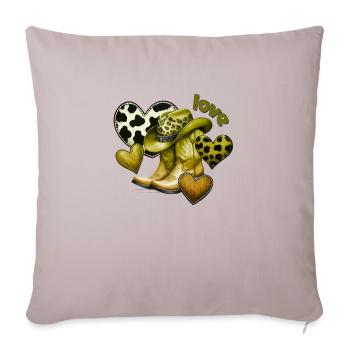 Cowboy Funny Women Hat Wild Western Rodeo Music - Sofa pillowcase 17,3'' x 17,3'' (45 x 45 cm) - light taupe - Front
