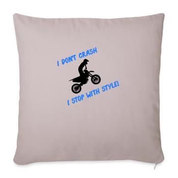 Arrêt de motocross avec style - Housse de coussin décorative 45 x 45 cm - taupe clair - Devant