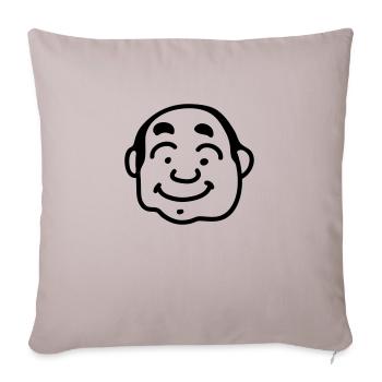 Netter Mann - Opa - Line - Sofakissenbezug 45 x 45 cm - helles Taupe - Vorne