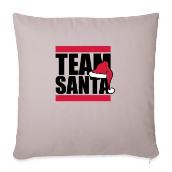 amis équipe équipe joyeux noël père noël n - Housse de coussin décorative 45 x 45 cm - taupe clair - Devant
