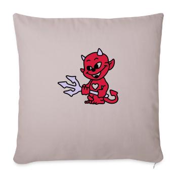 diable bebe - Housse de coussin décorative 45 x 45 cm - taupe clair - Devant