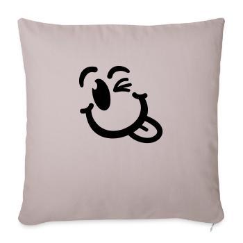 smiley_2_f1_ - Housse de coussin décorative 45 x 45 cm - taupe clair - Devant