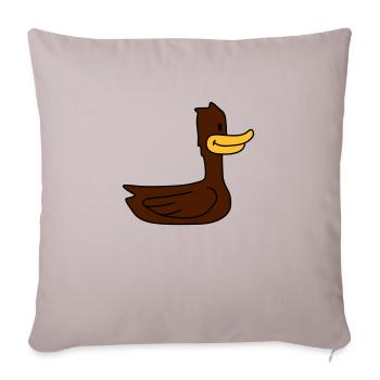 Funny Duck - Sofa pillowcase 17,3'' x 17,3'' (45 x 45 cm) - light taupe - Front