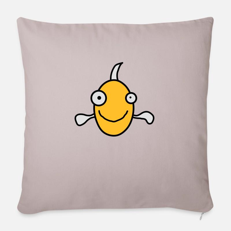 Funny Fish - Sofakissenbezug 45 x 45 cm - helles Taupe